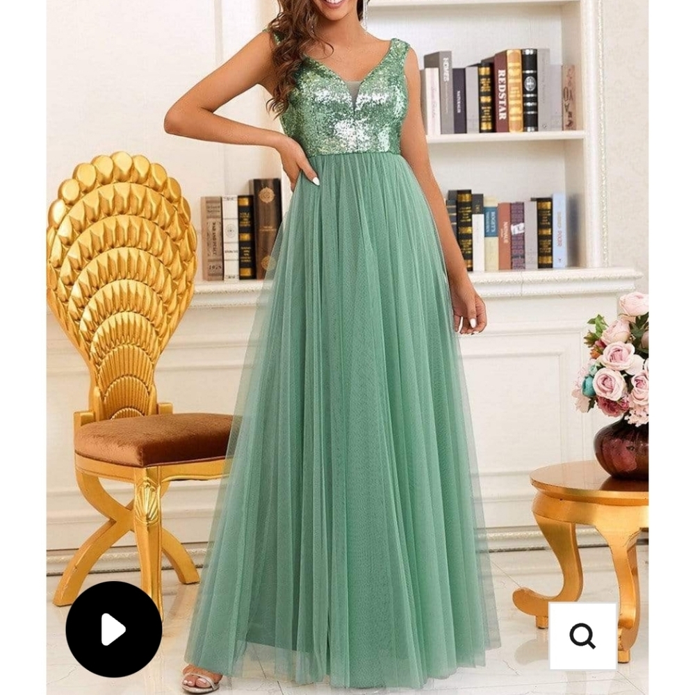 Ever Pretty Sequin Bodice Tulle Evening Dress